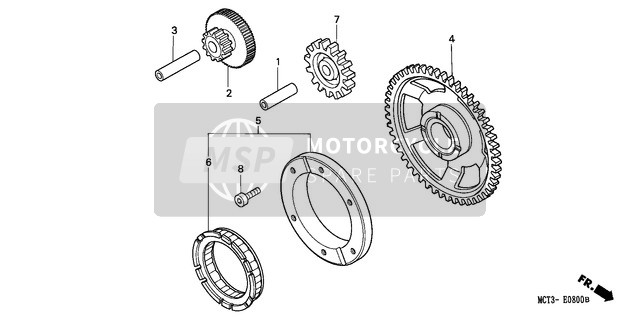 Honda FJS600 2002 Starting Clutch for a 2002 Honda FJS600